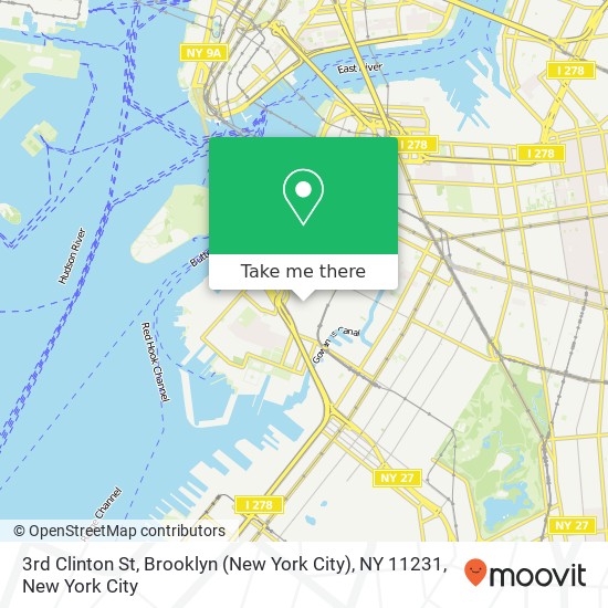 Mapa de 3rd Clinton St, Brooklyn (New York City), NY 11231