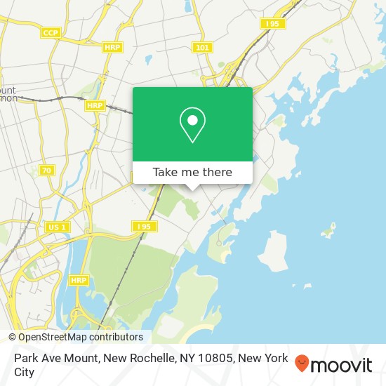 Mapa de Park Ave Mount, New Rochelle, NY 10805