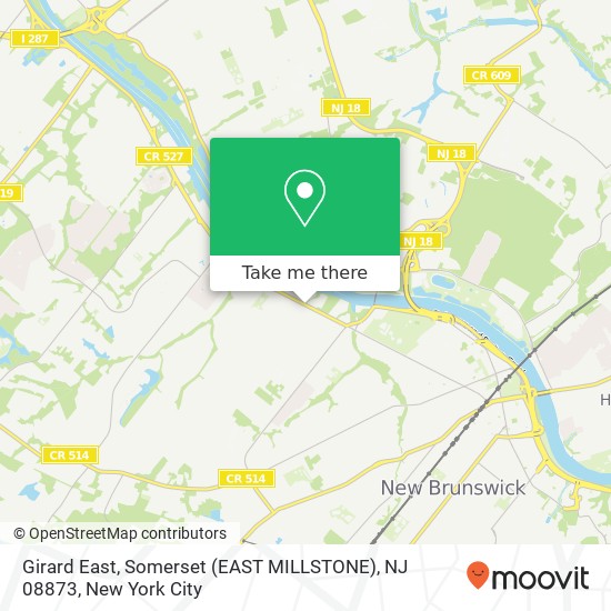 Girard East, Somerset (EAST MILLSTONE), NJ 08873 map