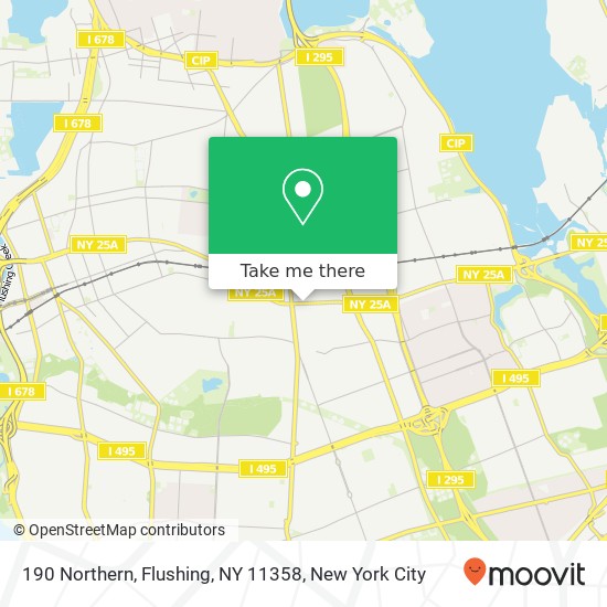 Mapa de 190 Northern, Flushing, NY 11358