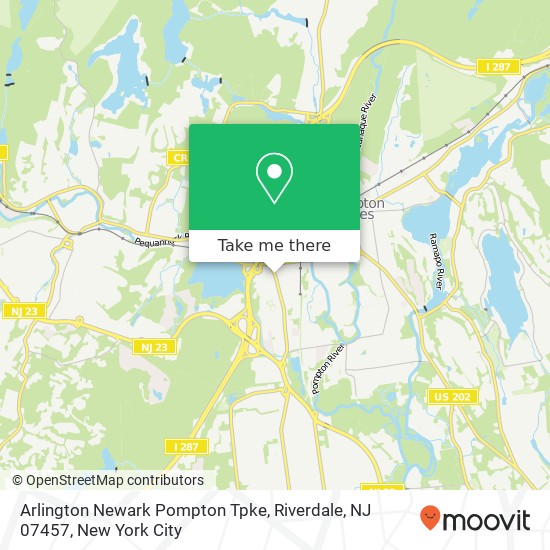 Mapa de Arlington Newark Pompton Tpke, Riverdale, NJ 07457