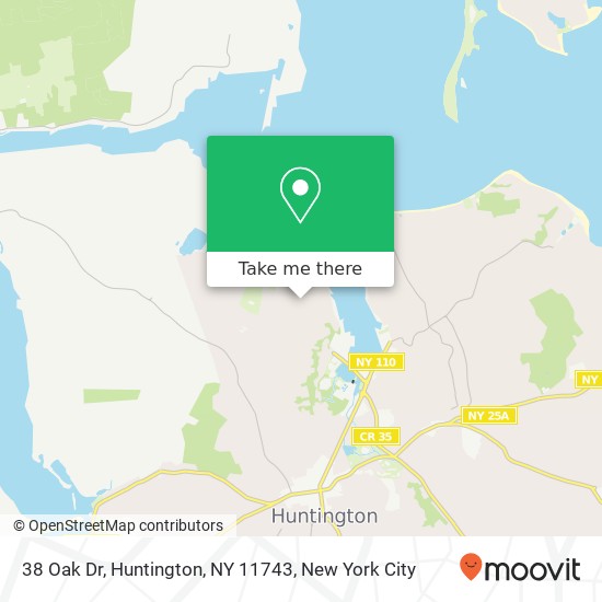 Mapa de 38 Oak Dr, Huntington, NY 11743