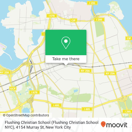 Mapa de Flushing Christian School (Flushing Christian School NYC), 4154 Murray St