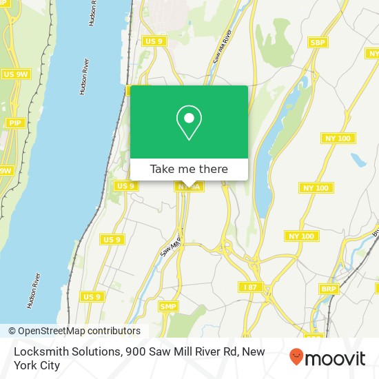 Mapa de Locksmith Solutions, 900 Saw Mill River Rd