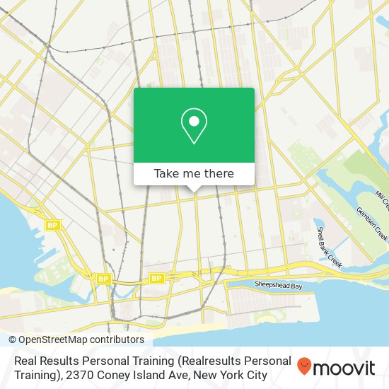 Mapa de Real Results Personal Training (Realresults Personal Training), 2370 Coney Island Ave