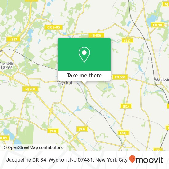 Jacqueline CR-84, Wyckoff, NJ 07481 map