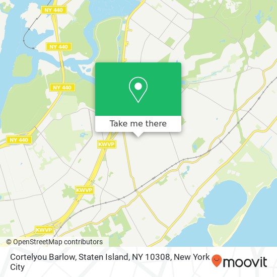 Mapa de Cortelyou Barlow, Staten Island, NY 10308