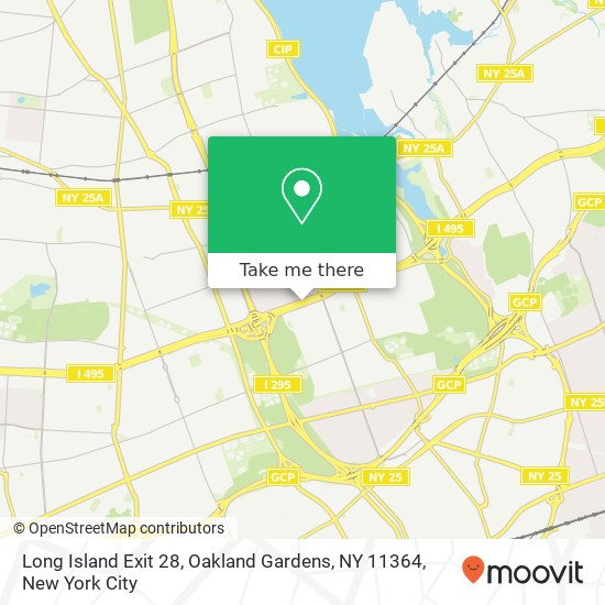 Long Island Exit 28, Oakland Gardens, NY 11364 map