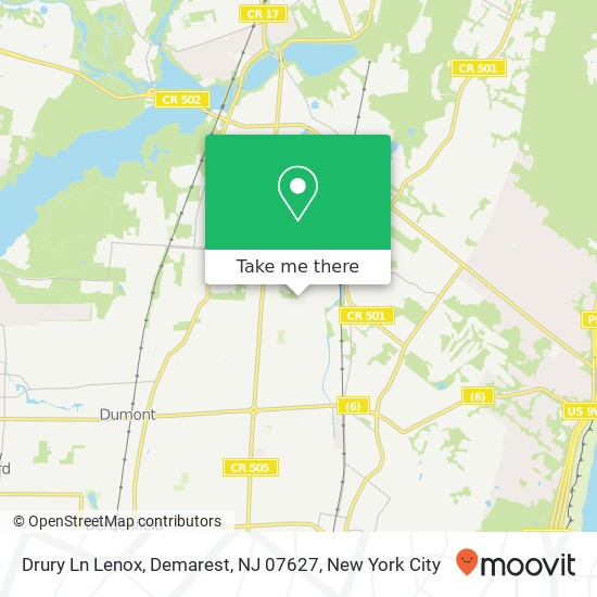 Drury Ln Lenox, Demarest, NJ 07627 map