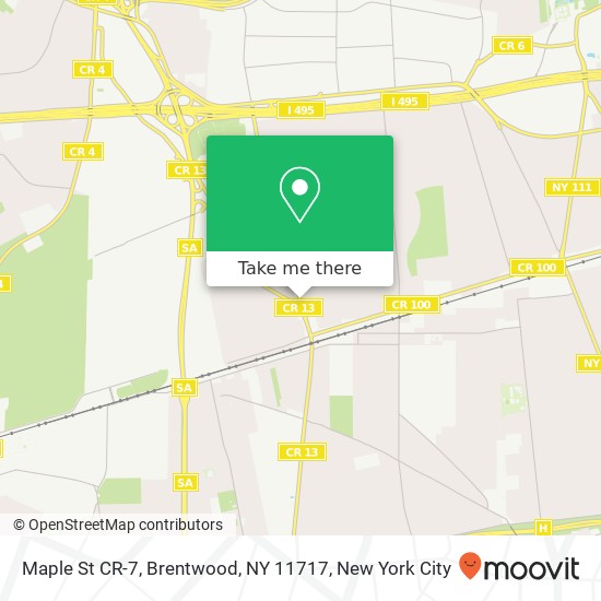 Mapa de Maple St CR-7, Brentwood, NY 11717