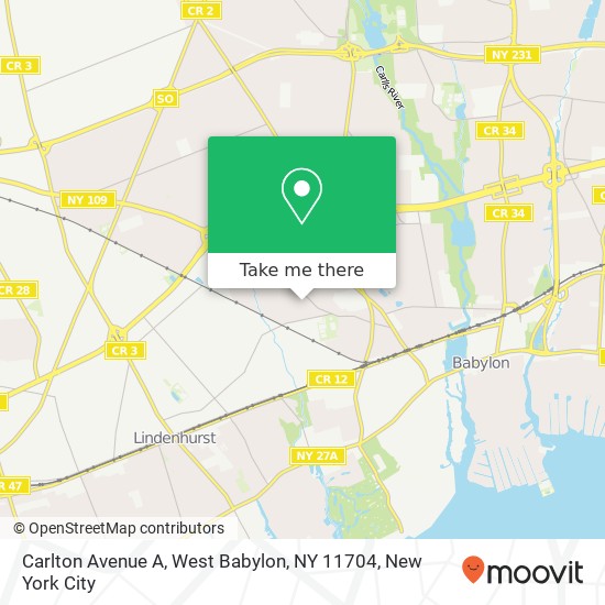 Carlton Avenue A, West Babylon, NY 11704 map