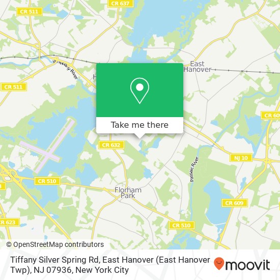 Mapa de Tiffany Silver Spring Rd, East Hanover (East Hanover Twp), NJ 07936
