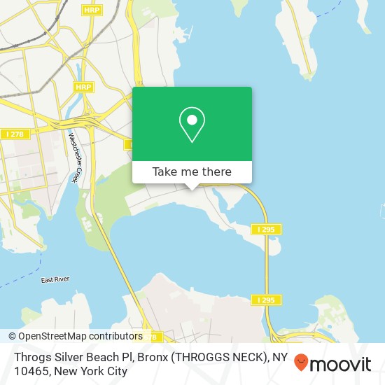 Mapa de Throgs Silver Beach Pl, Bronx (THROGGS NECK), NY 10465