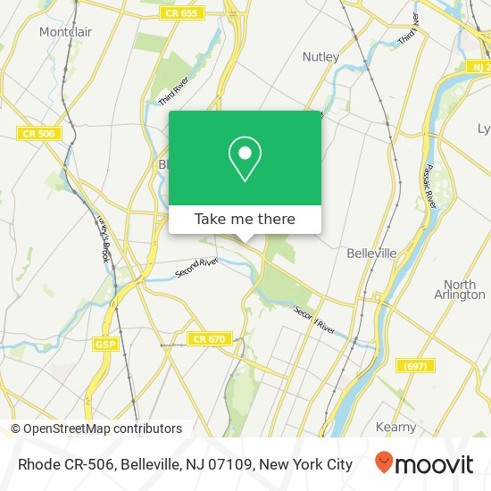 Mapa de Rhode CR-506, Belleville, NJ 07109