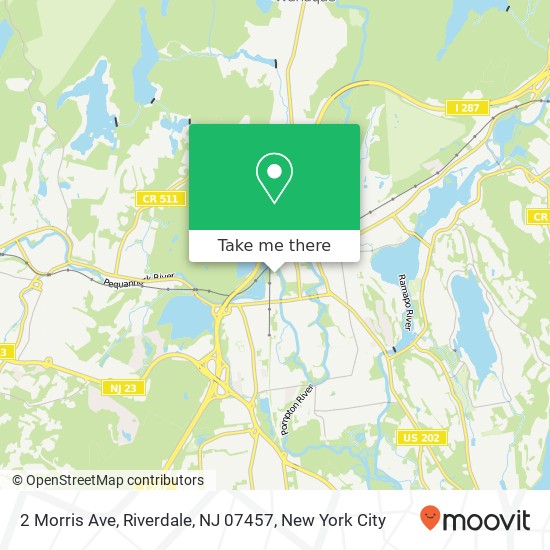 Mapa de 2 Morris Ave, Riverdale, NJ 07457