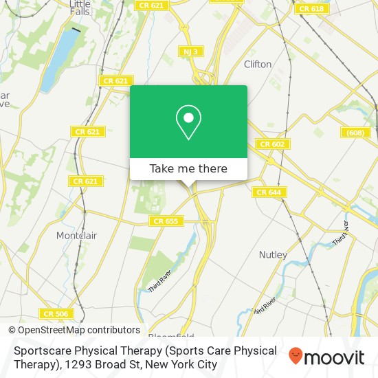 Mapa de Sportscare Physical Therapy (Sports Care Physical Therapy), 1293 Broad St