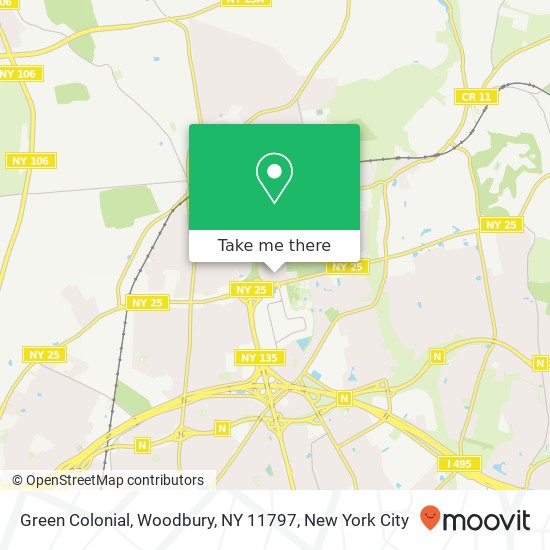 Mapa de Green Colonial, Woodbury, NY 11797