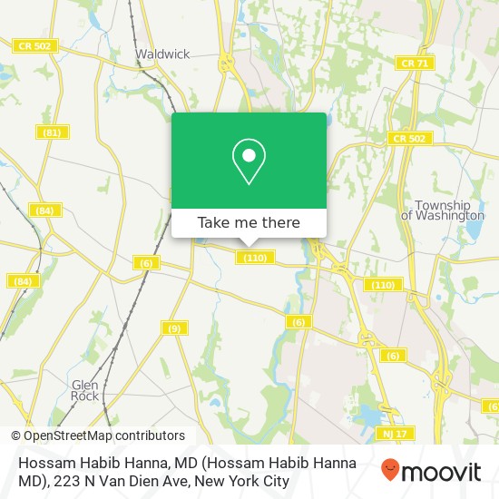 Mapa de Hossam Habib Hanna, MD (Hossam Habib Hanna MD), 223 N Van Dien Ave