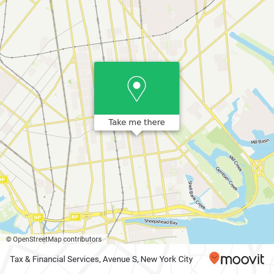 Mapa de Tax & Financial Services, Avenue S