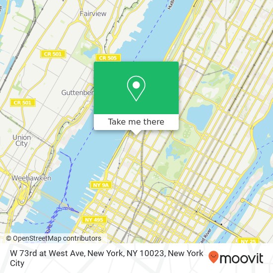 Mapa de W 73rd at West Ave, New York, NY 10023