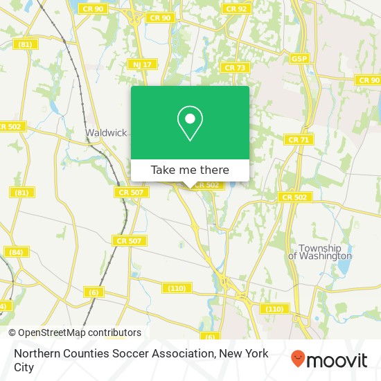 Northern Counties Soccer Association map