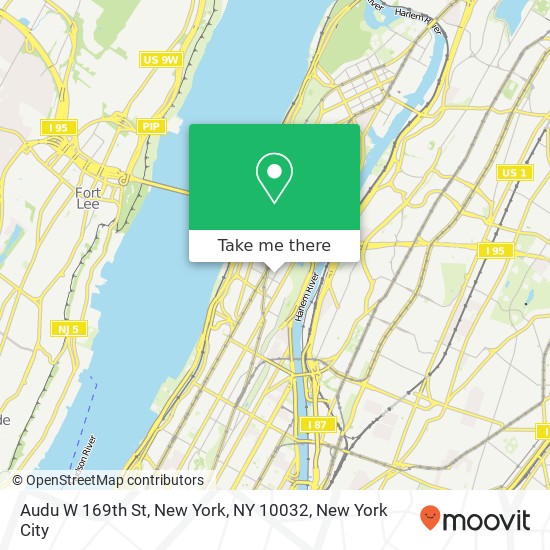 Mapa de Audu W 169th St, New York, NY 10032