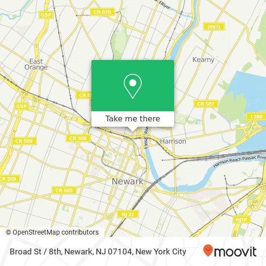 Broad St / 8th, Newark, NJ 07104 map
