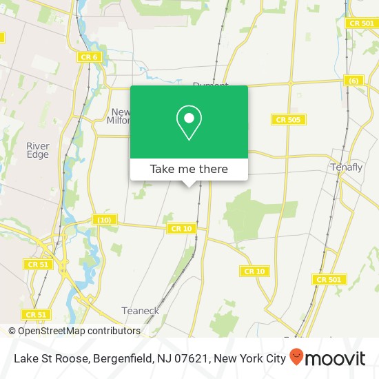 Lake St Roose, Bergenfield, NJ 07621 map