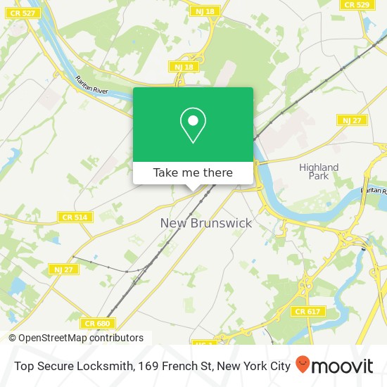 Mapa de Top Secure Locksmith, 169 French St