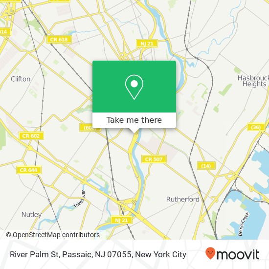 River Palm St, Passaic, NJ 07055 map