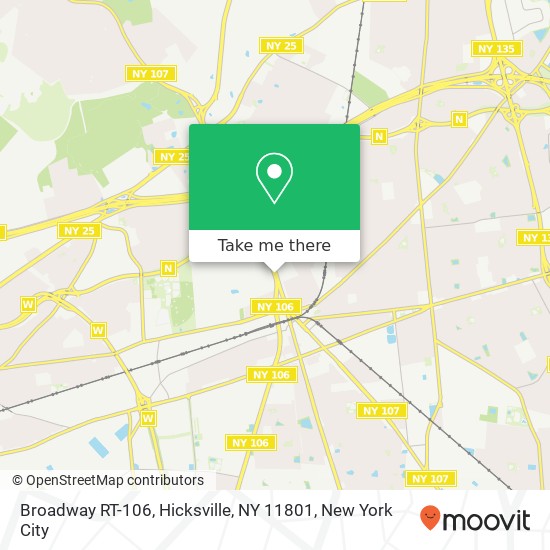 Mapa de Broadway RT-106, Hicksville, NY 11801