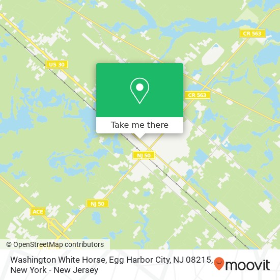 Mapa de Washington White Horse, Egg Harbor City, NJ 08215