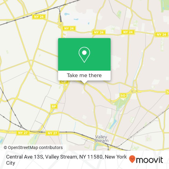 Central Ave 13S, Valley Stream, NY 11580 map