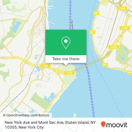 Mapa de New York Ave and Mont Sec Ave, Staten Island, NY 10305