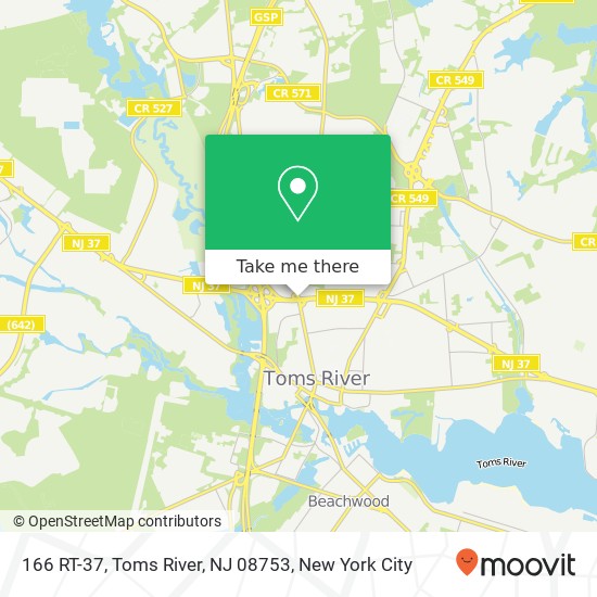 166 RT-37, Toms River, NJ 08753 map