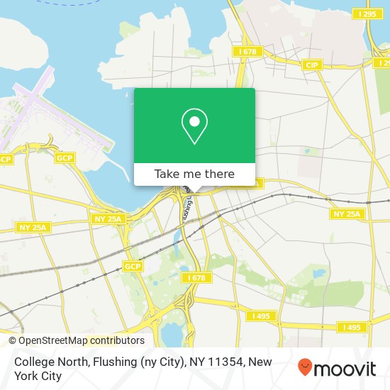 Mapa de College North, Flushing (ny City), NY 11354