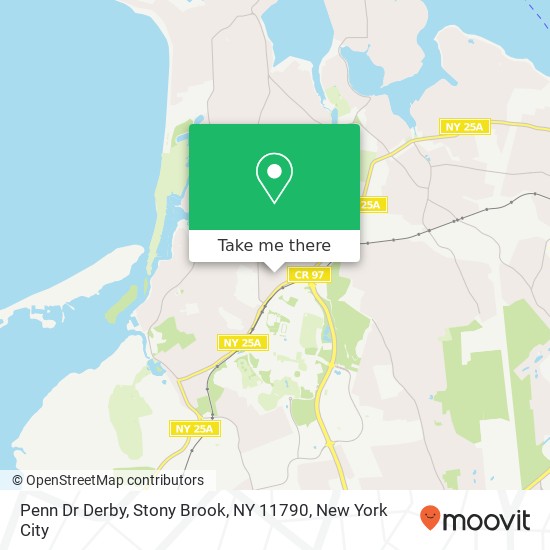Mapa de Penn Dr Derby, Stony Brook, NY 11790