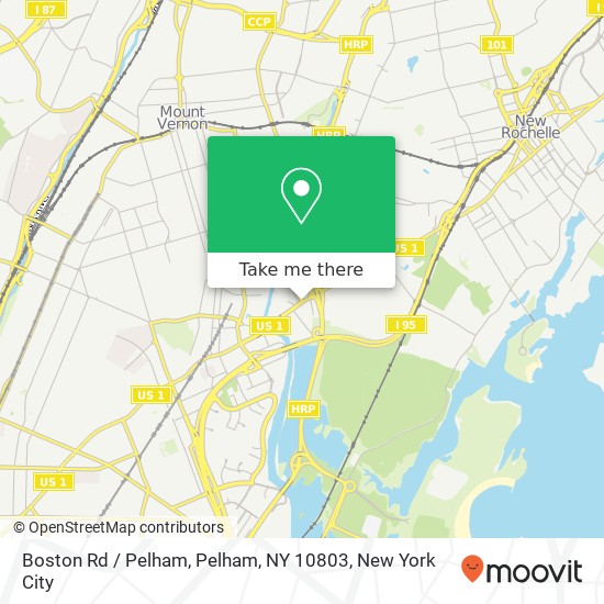 Mapa de Boston Rd / Pelham, Pelham, NY 10803