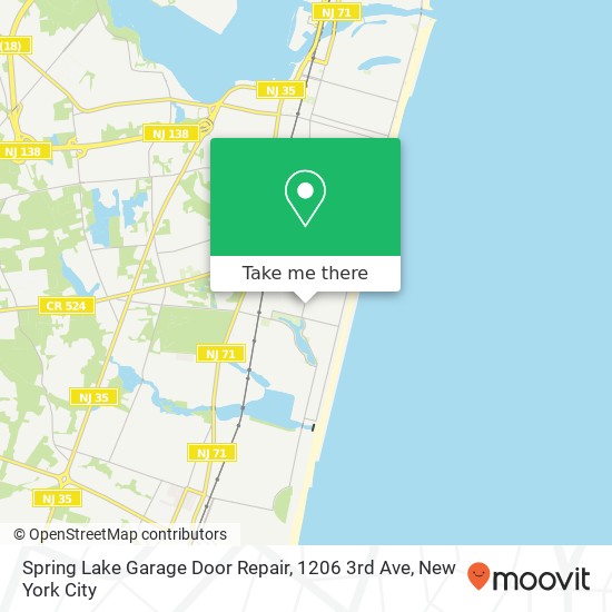 Spring Lake Garage Door Repair, 1206 3rd Ave map