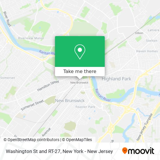 Washington St and RT-27 map