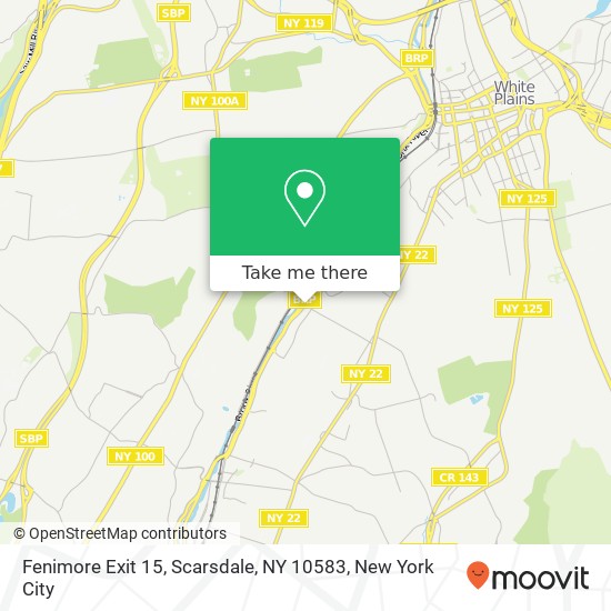 Mapa de Fenimore Exit 15, Scarsdale, NY 10583