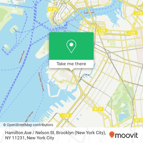 Mapa de Hamilton Ave / Nelson St, Brooklyn (New York City), NY 11231