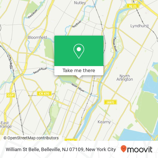 William St Belle, Belleville, NJ 07109 map