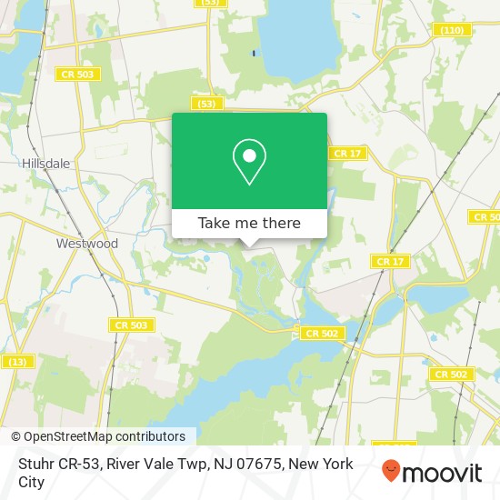 Mapa de Stuhr CR-53, River Vale Twp, NJ 07675
