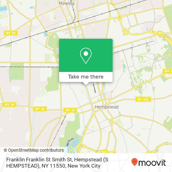 Mapa de Franklin Franklin St Smith St, Hempstead (S HEMPSTEAD), NY 11550