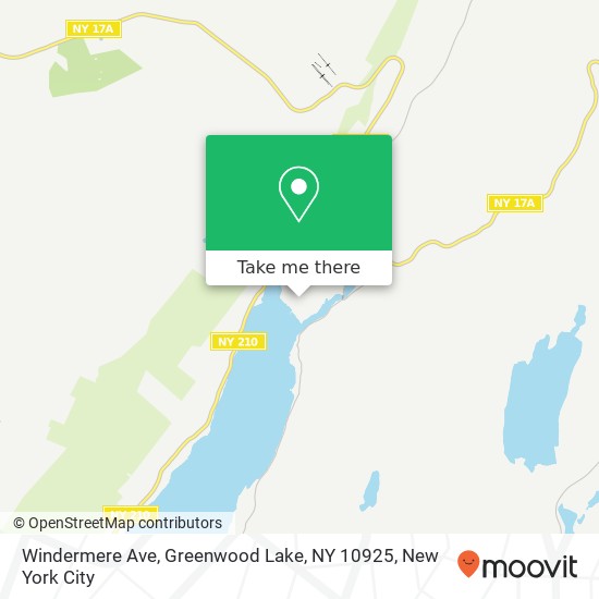 Mapa de Windermere Ave, Greenwood Lake, NY 10925