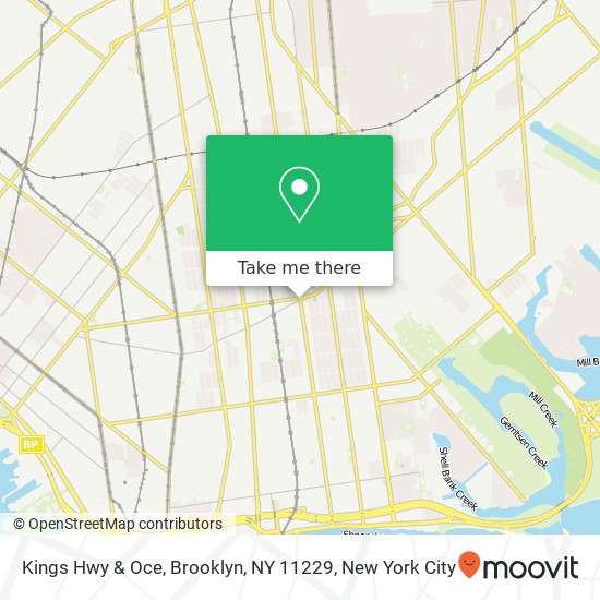 Mapa de Kings Hwy & Oce, Brooklyn, NY 11229