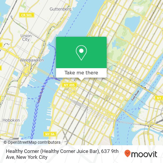Mapa de Healthy Corner (Healthy Corner Juice Bar), 637 9th Ave