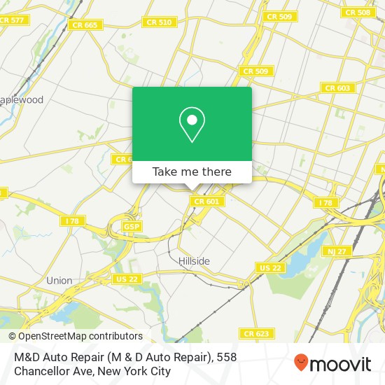 M&D Auto Repair (M & D Auto Repair), 558 Chancellor Ave map