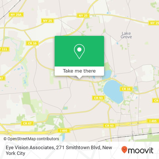 Eye Vision Associates, 271 Smithtown Blvd map